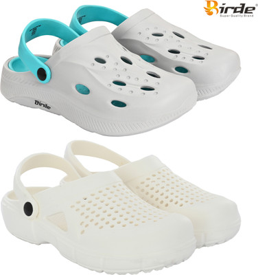 Birde Men Clogs(Grey, White , 10)