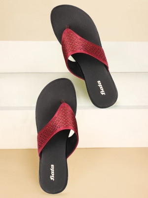 Bata Women Flats(Red , 4)