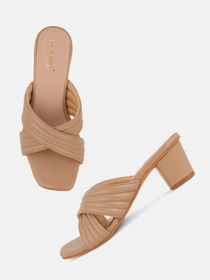 Dressberry Women Heels(Beige , 5)