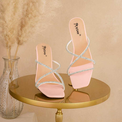 AK SKY Women Heels(Maroon , 7)