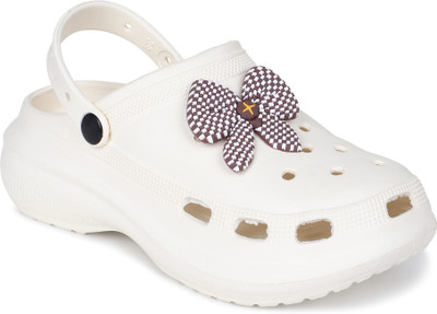 Cassiey Women Clogs(White , 6)