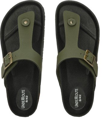 UNDERROUTE Men Sandals(Olive , 10)