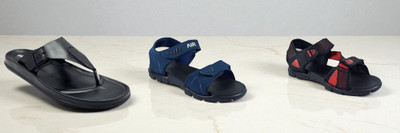 Classica Men Sandals(Blue, Black, Red , 10)