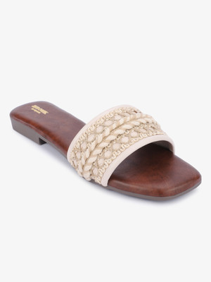 ANOUK Women Flats(Brown, Beige , 3)