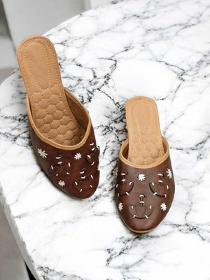 ABEESHA Women Flats(Brown , 7)