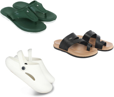 Vomoya Men Sandals(Green, Black, White , 10)