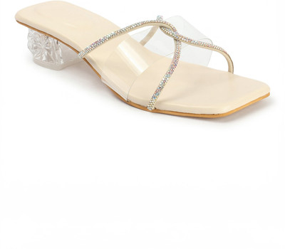 Avivastyle Women Heels(Beige , 6)