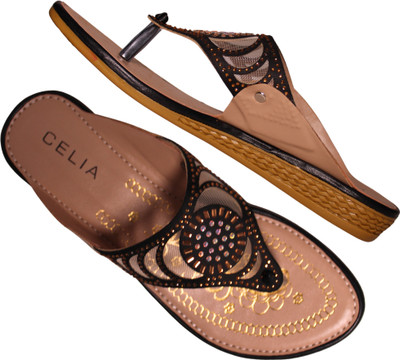 CELIA Women Flats(Black , 4)