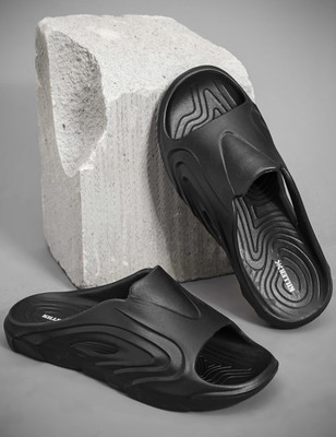 KILLER Men Slippers(Black , 8)
