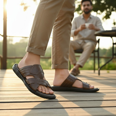Rivi9 Men Sandals(Brown , 8)