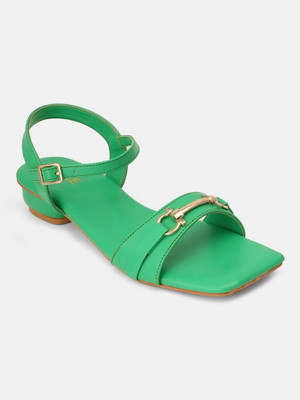 LAVIE Women Heels(Green , 7)