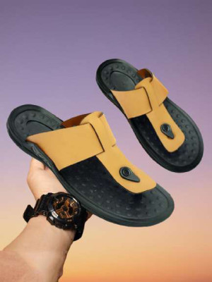 Buxton Men Sandals(Brown, Black, Tan , 10)