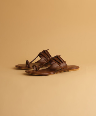 ERIDANI Women Flats(Tan , 4)