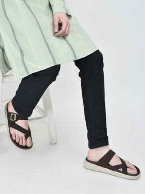 FAUSTO Men Sandals(Brown , 11)