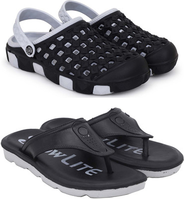 Pampy Angel Men Clogs(Grey, Black , 9)
