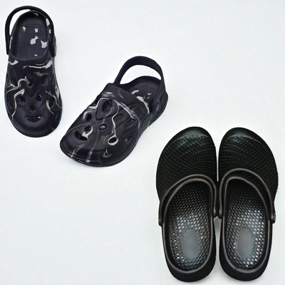 Monrav Men Clogs(Black, Black , 11)