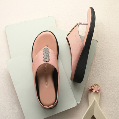 K' Footlance Women Wedges(Pink , 6)