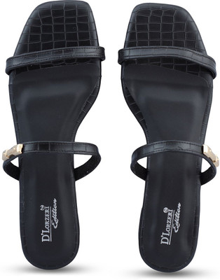 DLORZERI Women Flats(Black , 6)