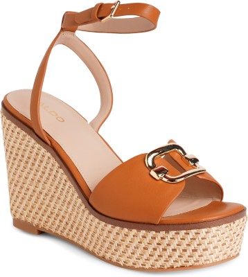 ALDO Women Wedges(Brown , 9.5)