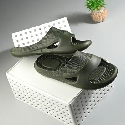 Crosskix Men New launch|Premium|Diabetic|Orthopedic|Lightweight|Antiskid|Fashionable|Stylish Slides(Green , 9)
