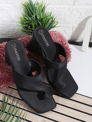 Divastri Women Heels(Black , 4)