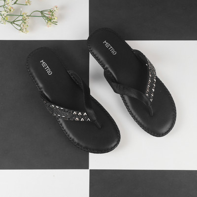 METRO Women Flats(Black , 4)