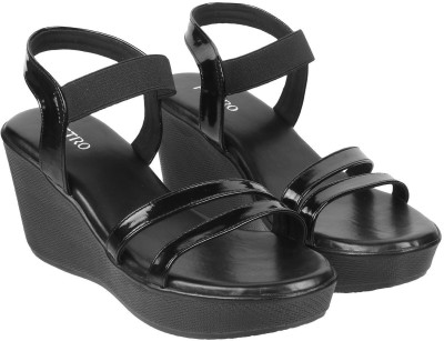 METRO Women Wedges(Black , 3)