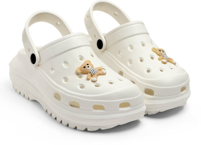 Arvok Women Clogs(White , 8)
