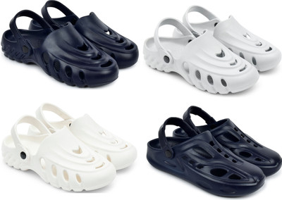 Golf Men Clogs(Blue, Grey, White, Blue , 9)