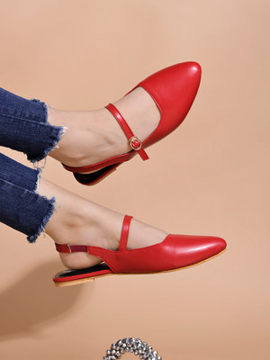 SHOETOPIA Women Flats(Red , 8)