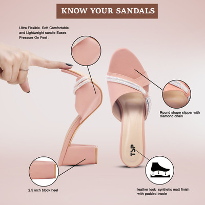 THE STHAPAK BLESS YOUR FEET Women Heels(Pink , 5)