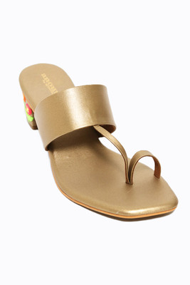 ANOUK Women Heels(Gold , 5)