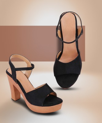 Shoe Lab Women Black, Beige Heels