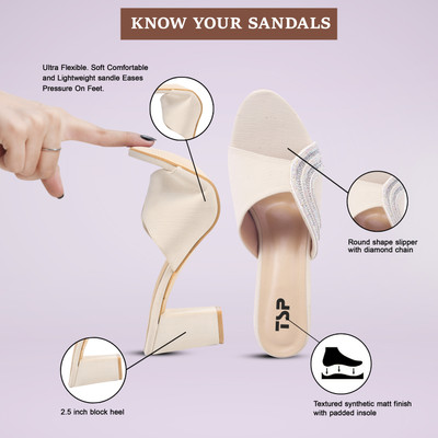 THE STHAPAK BLESS YOUR FEET Women Heels(Off White , 3)