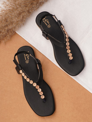 jm looks Women Flats(Black , 8)