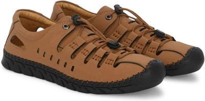 SIGN APP Men Sandals(Tan , 7)
