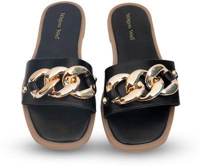 Wagon Weil Women Flats(Black , 8)