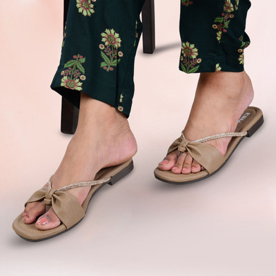 Elite Women Flats(Beige , 9)