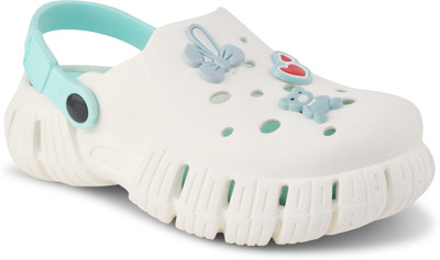 Dressberry Women Clogs(White, Blue , 8)
