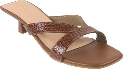 MOCHI Women Heels(Brown , 8)
