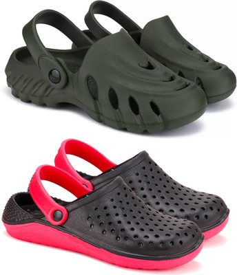 Camfoot Men Sandals(Green, Red , 8)