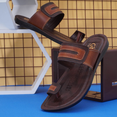GLB Men Flats(Brown , 9)