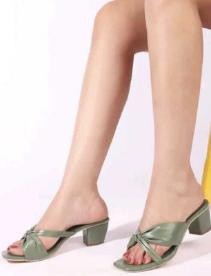 ABEESHA Women Heels(Green , 8)