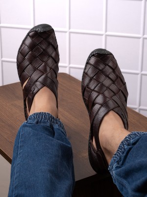 one8 By Virat Kohli Men's Smart Casual Premium Leather Fashion & Ethnic Shoe Sandals Men Brown Sandals