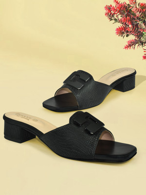 AJANTA Women Heels(Black , 5)
