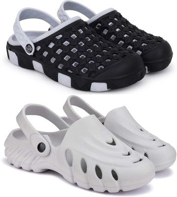 Kapani Fashion Men Clogs(Grey, Grey , 8)