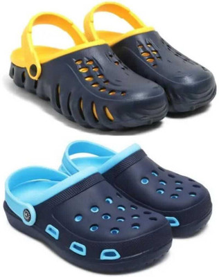house of common Men Clogs(Navy, Blue , 8)