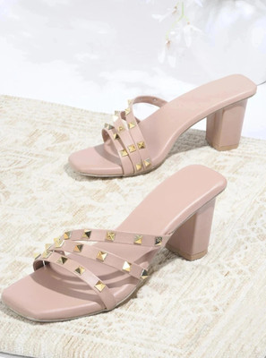 TRYME Women Heels(Beige , 3)