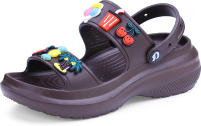 DOCTOR EXTRA SOFT Women Clogs(Brown , 8)