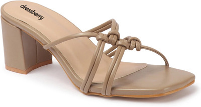 Dressberry Women Heels(Beige , 6)